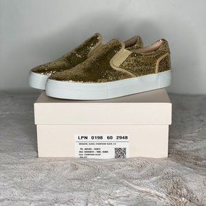 Sparkly gold shoes